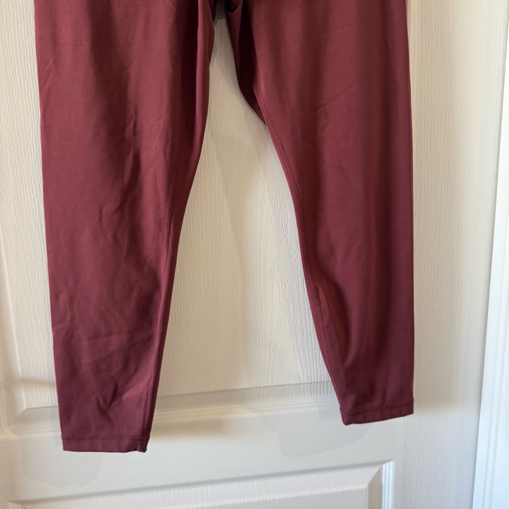 90 Degree By Reflex Burgundy Active Leggings Athleisure XL - Picture 5 of 8